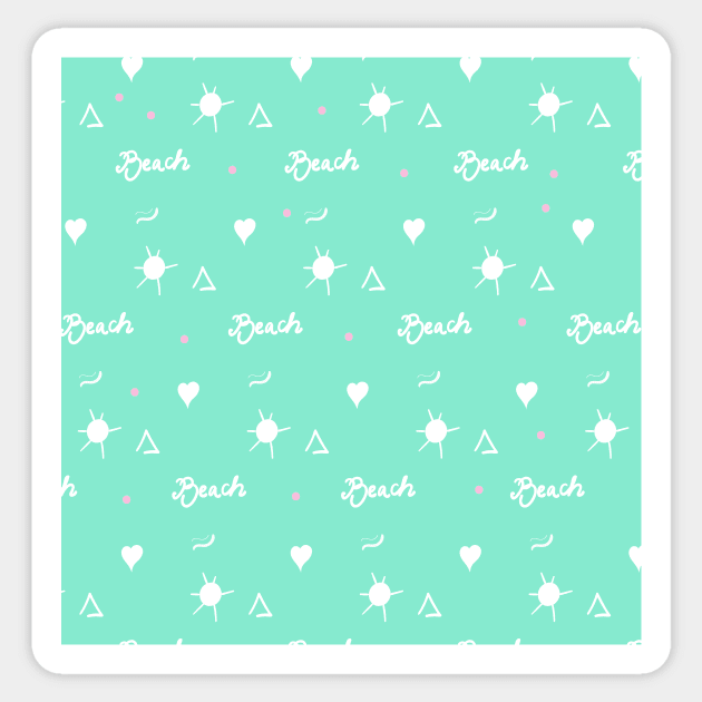 Beach Pattern Sticker by Kirovair